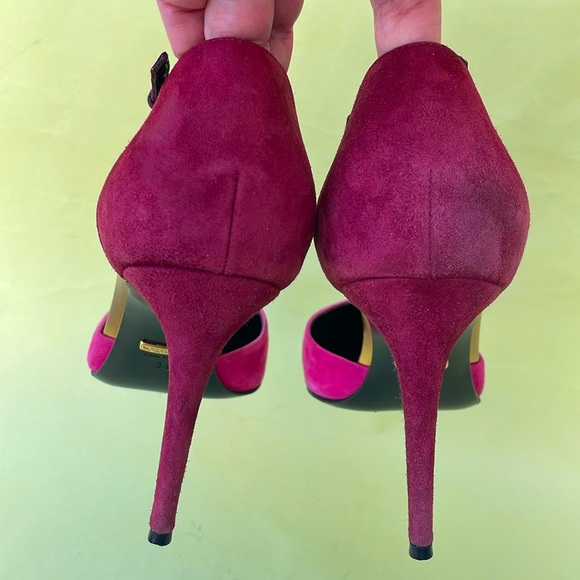 Vintage multicolored Gucci suede leather heels in original box - Picture 12 of 16